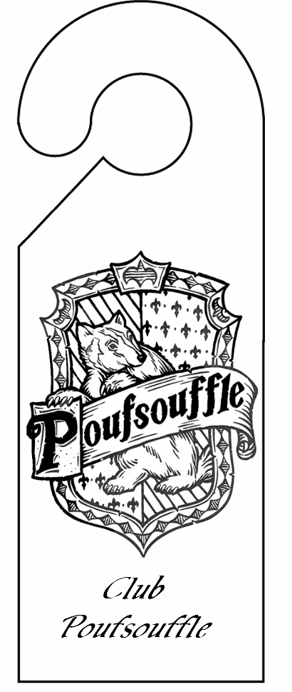 pancarte de porte poufsouffle